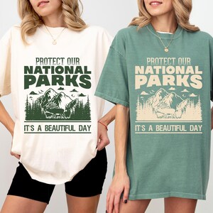 Protect Our National Parks Comfort Colors Shirt, Bear National Parks Support Unisex Tee, Granola Girl Respect the Local Wildlife Lover Shirt
