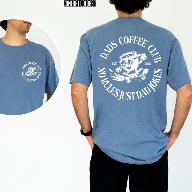 Celebrate the joy of fatherhood with this cozy Comfort Colors shirt, designed especially for new dads and coffee lovers alike. Inspired by the warmth of family moments, this tee perfectly blends style and comfort, making it an ideal Fathers Day gift or a thoughtful addition to any dad's wardrobe. Whether he's enjoying a quiet coffee break or cheering at the ballpark, this dads coffee club shirt honors those special connections.
