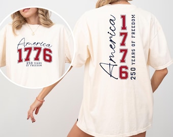 Freedom 250th Anniversary Shirt, Comfort Colors America Independence Day Shirt, 1776–2026 4th of July Patriotic Freedom T-shirt