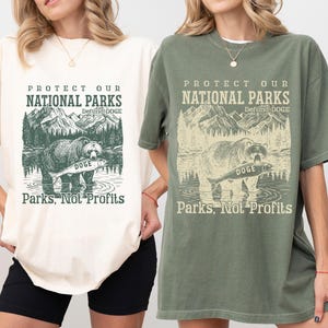 Protect Our National Parks Comfort Colors Shirt, Bear National Parks Support Unisex Tee, Granola Girl Respect the Local Wildlife Lover Shirt