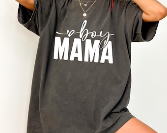 Boy Mama Comfort Colors Shirt, Mothers Day Gift From Daughter, Boy Mama Tshirt For Birthday Gift For Her, Baby Shower Mom Pregnancy Gift