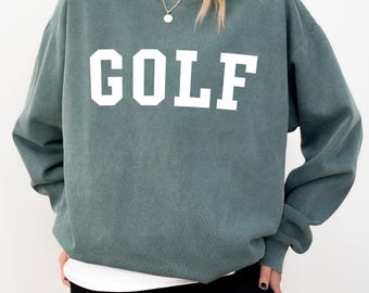 Vintage Golf Sweatshirt Comfort Colors,  Golfing Apparel Golf Lover Sweatshirt, Unisex Golf Sweatshirt Aesthetic Sweatshirt, Gift for Golfer