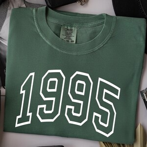 Comfort Colors Custom Birth Year Shirt, Birthday Tshirts, 1995 Shirt, 30th Birthday, 1995 Birth Year Hello 30 Shirt Gift, Personalized Gift