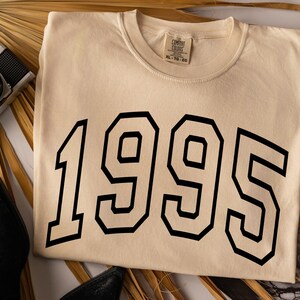 Comfort Colors Custom Birth Year Shirt, Birthday Tshirts, 1995 Shirt, 30th Birthday, 1995 Birth Year Hello 30 Shirt Gift, Personalized Gift