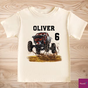 Personalized Monster Truck Shirt, Custom Truck Toddler and Youth Shirt, Family Matching Offroad Truck Shirt for Kids, Custom Name T-shirt
