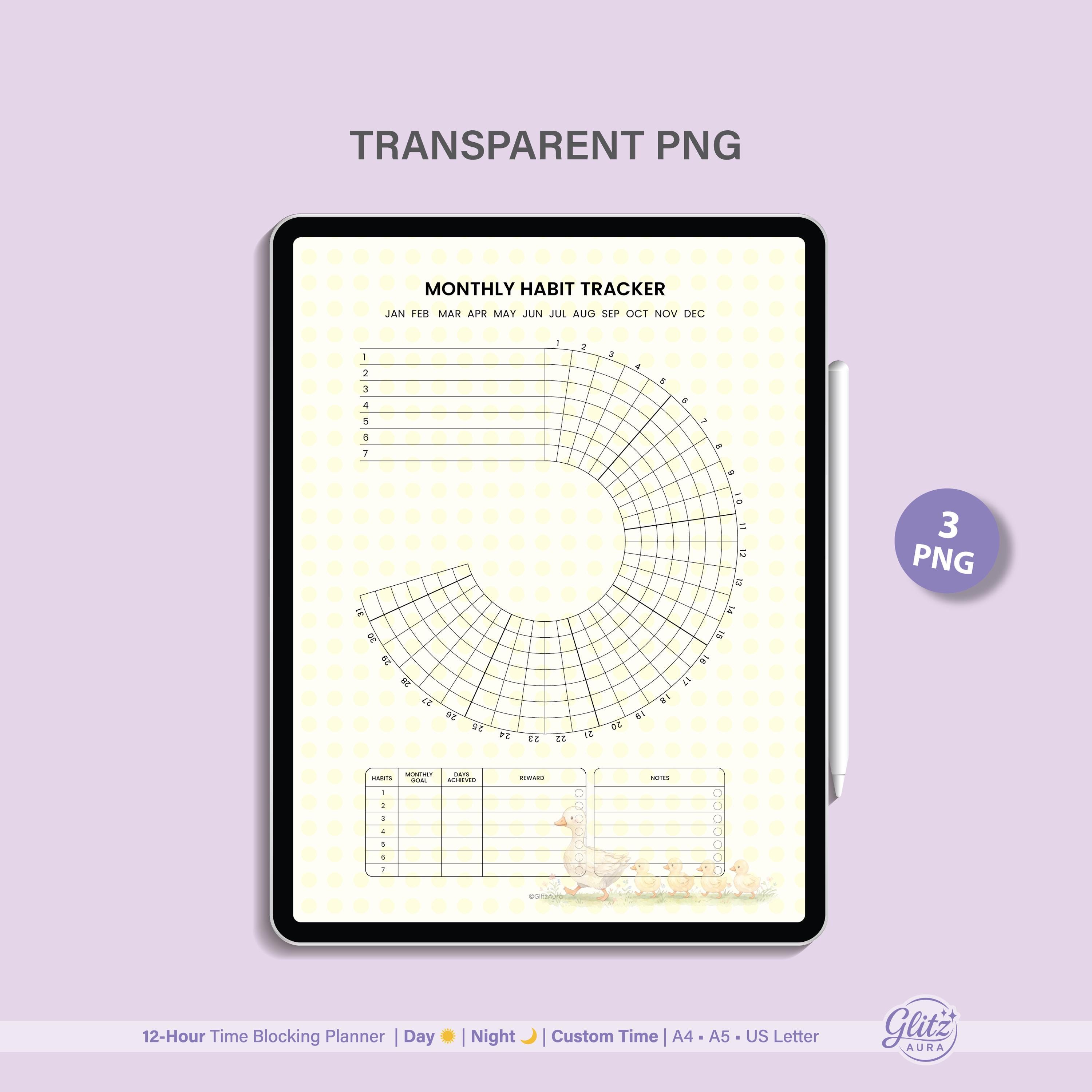 Habit Tracker Printable | Monthly Habit Tracker Minimalist | A5 A4 ...