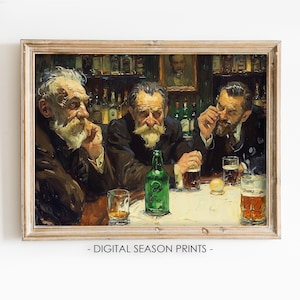 Irish Pub Print, Dark Moody Art, St Patrick&#39;s Day Art, Printable Wall Art, Ireland Wall Decor, Digital Download