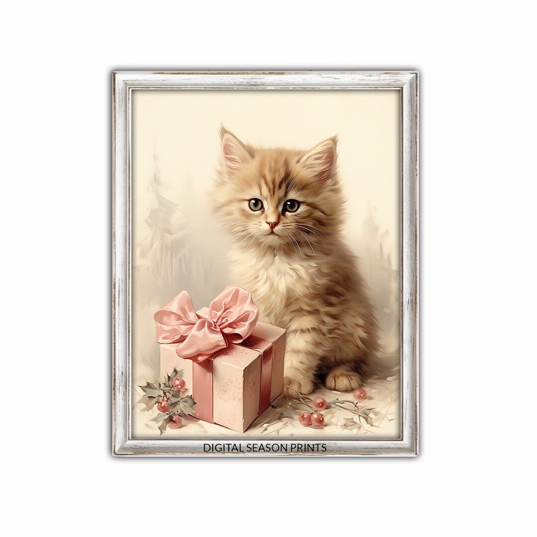 Christmas Cat Print Holiday Gift - Il 1080xN.5584855893 Ijt0 