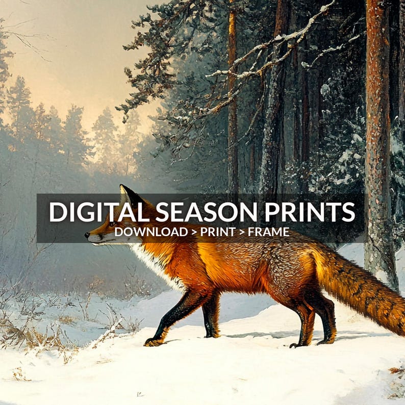 Red Fox Painting, Printable Fox Portrait, Fox Print, Fox Art, Animal