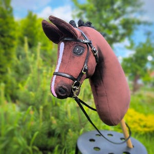 Adorable Hobby Horse bay A3 with Bridle, bit and Reins - Perfect for Horse Lovers