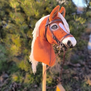 Whimsical Hobby Horse A4: Chestnut Beauty with adjustable bridle and reins