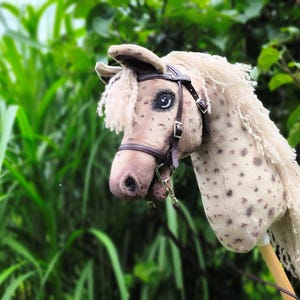 Unique palomino Hobby Horse Andalusian A3 in dotted and complete with Bridle and Reins