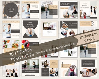 Modèles de publication Instagram de remise en forme pour les entraîneurs de fitness, modèles Instagram pour les entraîneurs personnels, publications Instagram pour les entraîneurs personnels
