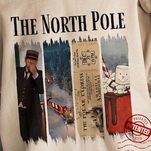 North Pole png, Polar Express PNG, Christmas Season Png, Christmas PNG, Retro Christmas Shirt PNG, Sublimation Designs, Png File