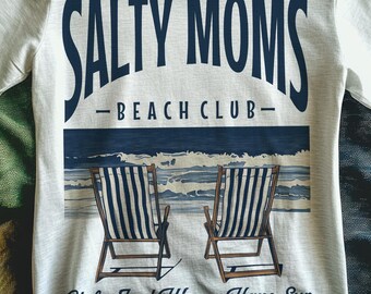 The Salty Mom Beach Club Png, Trendy Summer Png, Aesthetic Beach Shirt Design, Summer Png, Funny Mom Design, Mother's Day, Gift for Mom, Png