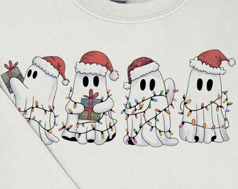 Glittered Cute Christmas Ghost Png, Merry Christmas Png, Christmas Png, Christmas Gift Png, Merry Christmas Png, Christmas Sublimation Png