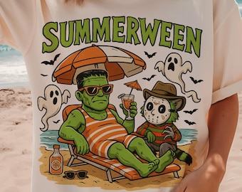 Summer Halloween Sublimation png, Funny Halloween Png, Summerween Png, Funny Summer png, Halloween Horror Characters, Halloween Shirt png