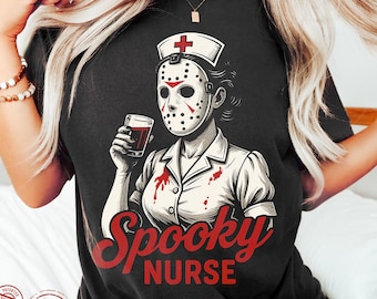 Infirmière d'Halloween drôle Png, Personnages d'horreur drôles png, Chemise d'Halloween Png, Film d'horreur Png, Png d'horreur, Halloween Png, Dessins PNG