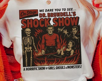 Shock Show PNG, Halloween Shirt png, Halloween png, Halloween Horror png, Halloween Monsters png, Monster Png, Retro halloween PNG