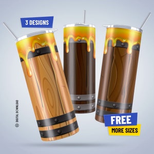 Barrel Honey 20oz Skinny Tumbler Wrap Barrel Honey Sublimation Design Barrel Honey PNG Digital Download