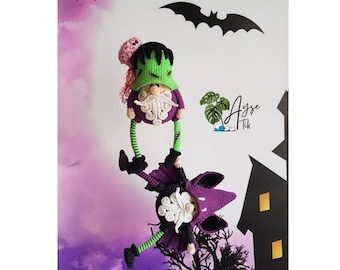 Paquete doble de gnomos de Halloween con estampado inglés