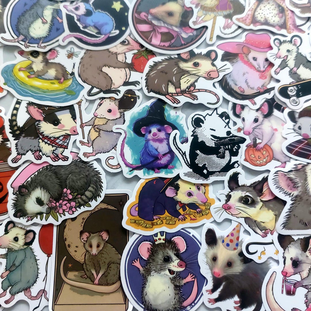 Angry Rat Sticker Lustiges Ratten Sticker Set 50x Funny Rats Sticker Cartoon Nagetiere ...