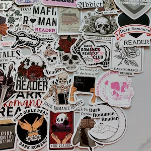 Stickerset Dark Fantasy Reader Dark Romance Villians doen het voor mij Boekverslaafde Boekenliefhebber Schrottjournal Plakboek Sticker Fantasy DIY