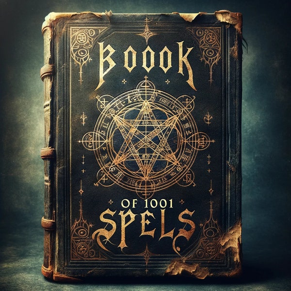 Book of 1001 Spells,book, wicca spells, magic, Grimoire pages, Printable book of shadows, Witchy, Occult, Witchcraft, BOS Spells