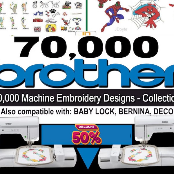 70000+ PES Brother Embroidery Machine Designs - Huge Collection!