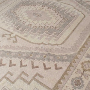 Oushak Hand Knotted Rugs For Living Room, Bedroom Rugs, Hallway Runner Rugs, 5X8 8x10 9x12 Taupe Handmade Wool Area Rug Turkish Oriental Rug