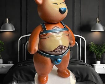 Oso Bubble Butt - Estatuilla nuestra potelé avec harnais