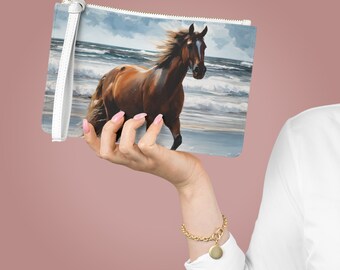 Beach Horse Clutch Bag