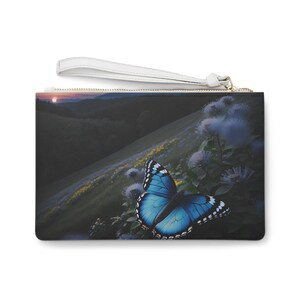 Butterfly sunset Clutch Bag