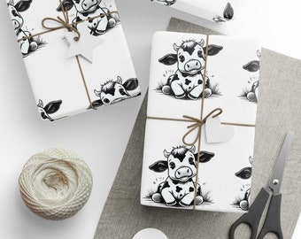 Papeles de regalo de vaca bebé