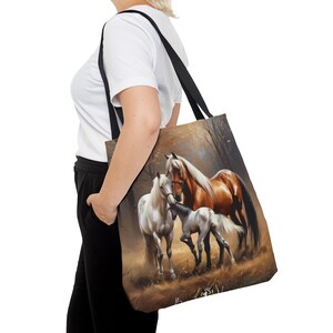 Barn life horse family Tote Bag