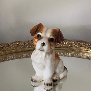 Vintage Beagle Puppy Figurine: MCM Porcelain Dog Lover Gift