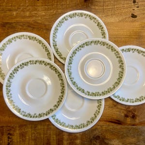 Set of 6, Spring Blossom Green or Crazy Daisy SAUCERS ONLY
