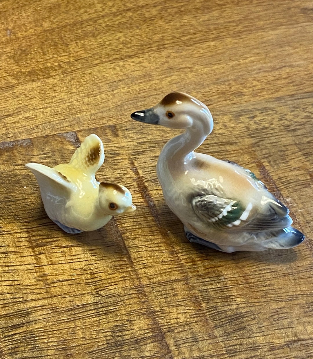 Miniature Vintage Porcelain QUAIL and DUCK Figurines Etsy