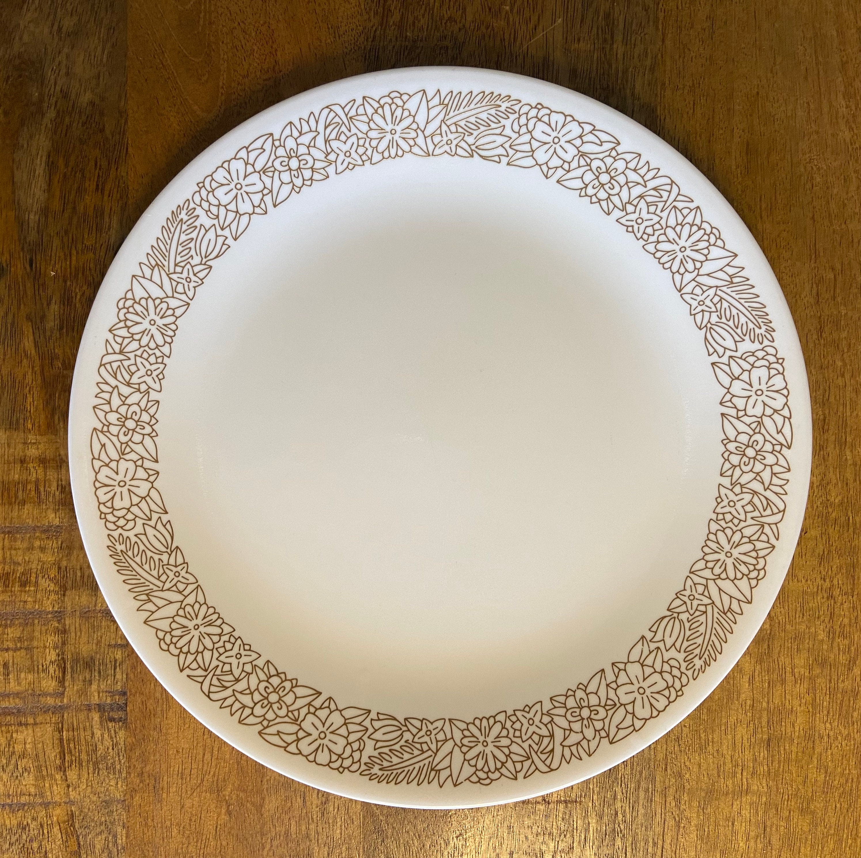 Vintage Corelle Woodland Brown Dinner Plates Set of