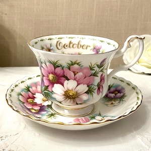 SandyLynam Cloughヴィンテージティーカップアート額装マット付き4 Vintage Sandy Lynam Clough Signed Tea Cup Prints, Set of 3, Framed