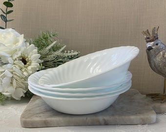 Corelle White Swirl Cereal Bowls - Set of 4, Vive Enhancements