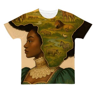 Haar-Safarikunst Klassisches Sublimations-Erwachsen-T-Shirt