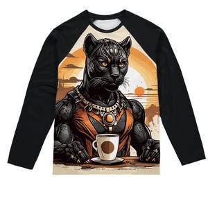 Leonardo Diffusion Big Cat Sublimation Baseball Long Sleeve T-Shirt