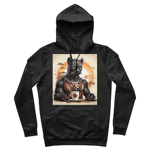Leonardo Diffusion Big Cat 100% Organic Cotton Hoodie