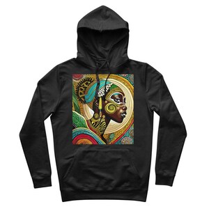 Afrocentir African Queen hoodie van 100% biologisch katoen