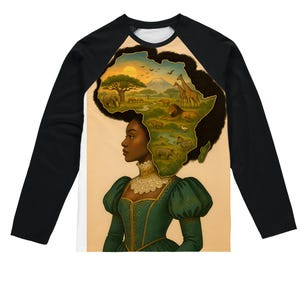 Cheveux Safari art Sublimation T-shirt baseball manches longues