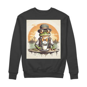 Leonardo Designvintage Retro Sunset 100% Organic Cotton Sweatshirt