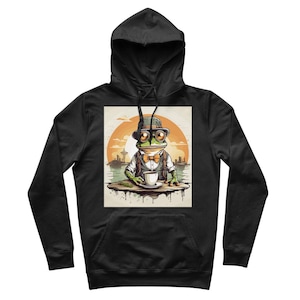 Leonardo Designvintage Retro Sunset 100% Organic Cotton Hoodie