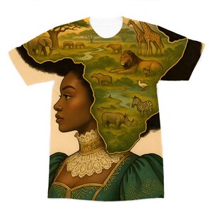 Haar Safari Kunst Premium Sublimations Erwachsenen T-Shirt