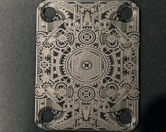 Steampunk Engraved Guitar Neck Plate – Custom-Designed Plate for Fender Stratocaster, Telecaster